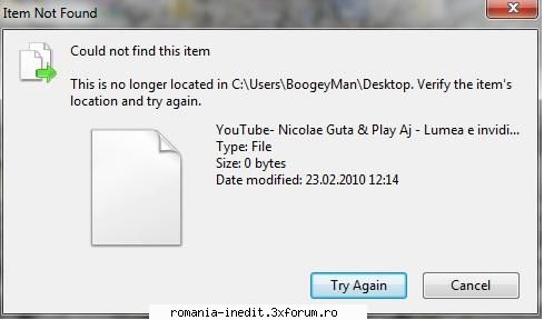 Delete file -nu ma lasa - asta apare cand dau delete la fisierul care e pe - Tech Support