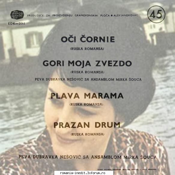Discuri vinil cu muzica internationala - Raritati - Dubravka Nesovic - Oci cornie - International MP3 albums