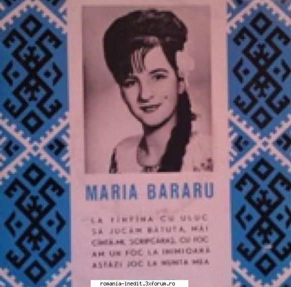 Discuri vinil cu muzica populara - Raritati - Maria Bararu-EPC 10 - Muzica populara romaneasca - Romanian folk
