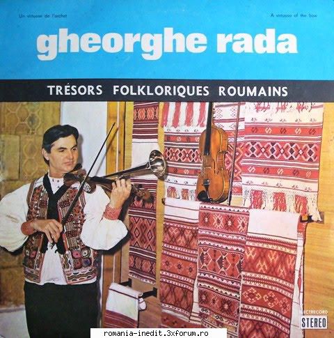 Discuri vinil cu muzica populara - Raritati - Gheorghe Rada - Un - Muzica populara romaneasca - Romanian folk