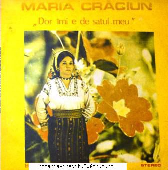 Discuri vinil cu muzica populara - Raritati - Maria Craciun - Dor - Muzica populara romaneasca - Romanian folk