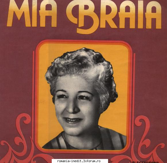 Discuri vinil cu muzica populara - Raritati - Mia Braia - Romante - Muzica populara romaneasca - Romanian folk