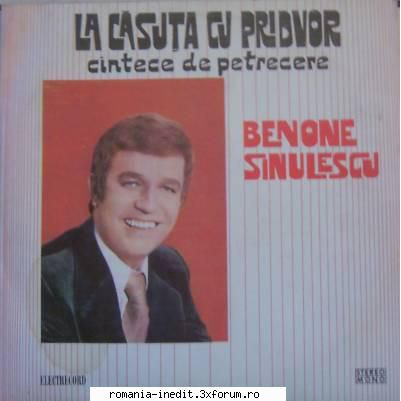 Discuri vinil cu muzica populara - Raritati - Benone Sinulescu - Muzica populara romaneasca - Romanian folk