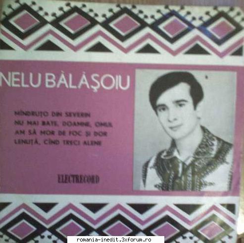Discuri vinil cu muzica populara - Raritati - Nelu Balasoiu TRACK - Muzica populara romaneasca - Romanian folk