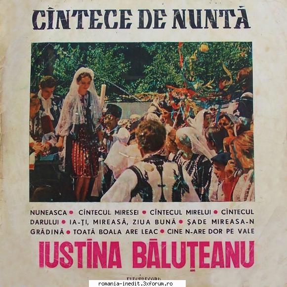 Discuri vinil cu muzica populara - Raritati - Iustina Baluteanu - Muzica populara romaneasca - Romanian folk