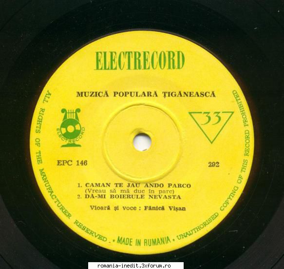 Discuri vinil cu muzica populara - Raritati - Muzica populara tig - Muzica populara romaneasca - Romanian folk