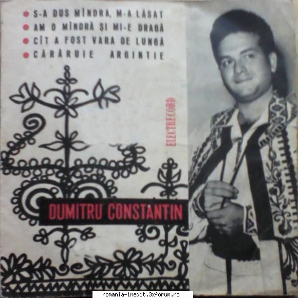 Discuri vinil cu muzica populara - Raritati - Dumitru Constantin - Muzica populara romaneasca - Romanian folk