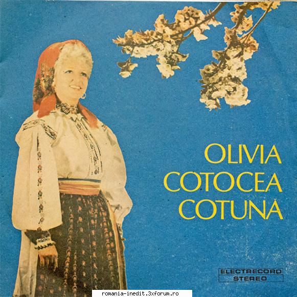 Discuri vinil cu muzica populara - Raritati - Olivia Cotocea Cotu - Muzica populara romaneasca - Romanian folk