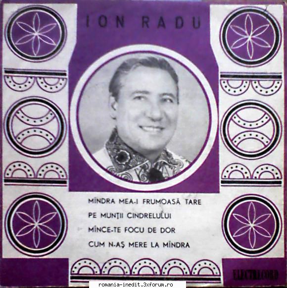 Discuri vinil cu muzica populara - Raritati - Ion Radu EPC 10.152 - Muzica populara romaneasca - Romanian folk
