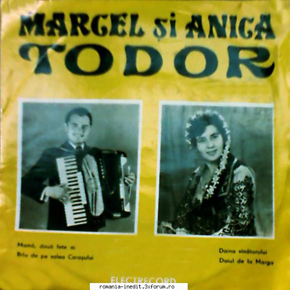 Discuri vinil cu muzica populara - Raritati - Marcel si Anica Tod - Muzica populara romaneasca - Romanian folk