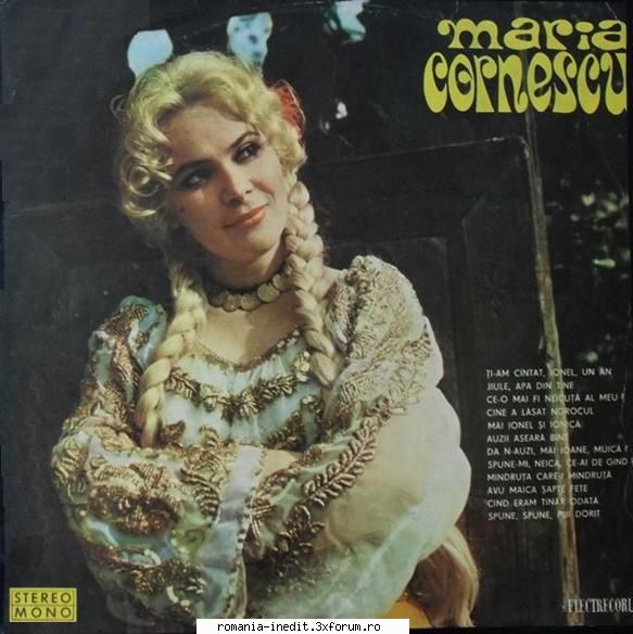 Discuri vinil cu muzica populara - Raritati - MARIA CORNESCU TI-A - Muzica populara romaneasca - Romanian folk