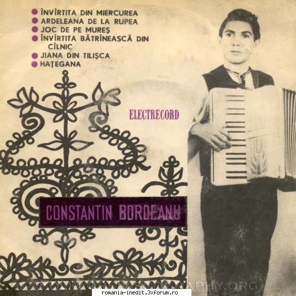 Discuri vinil cu muzica populara - Raritati - Constantin Bordeanu - Muzica populara romaneasca - Romanian folk