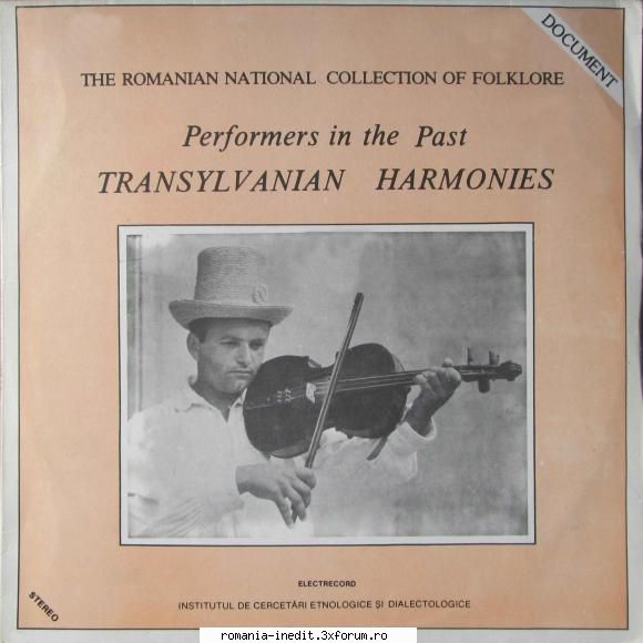 Discuri vinil cu muzica populara - Raritati - Armonii transilvane - Muzica populara romaneasca - Romanian folk