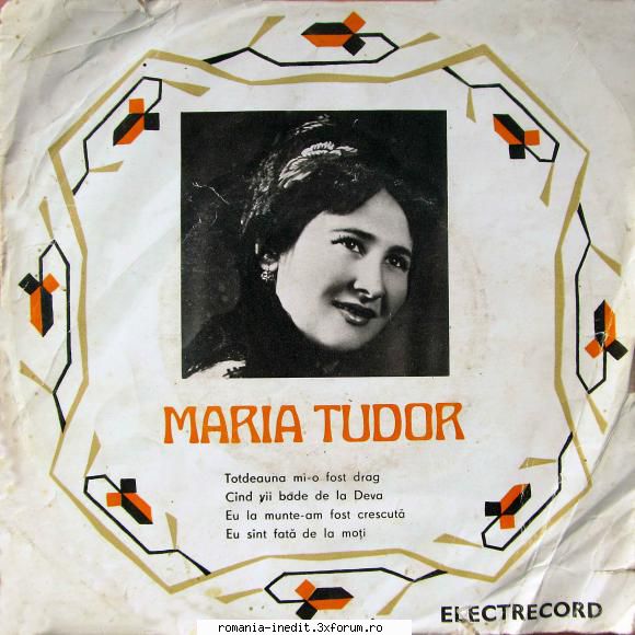 Discuri vinil cu muzica populara - Raritati - Maria Tudor 45-EPC - Muzica populara romaneasca - Romanian folk