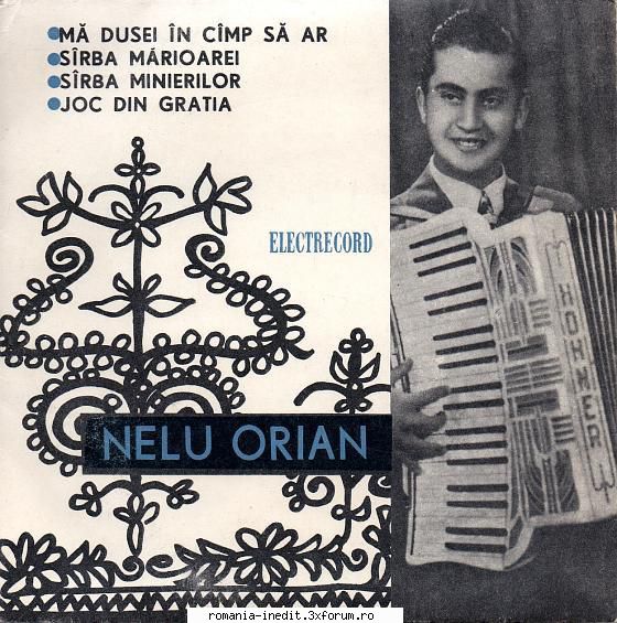 Discuri vinil cu muzica populara - Raritati - Nelu Orian EPC 809 - Muzica populara romaneasca - Romanian folk