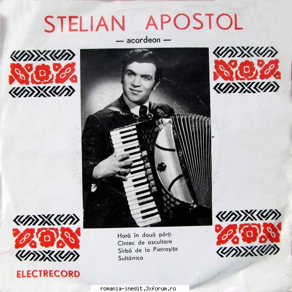 Discuri vinil cu muzica populara - Raritati - Stelian Apostol 45 - Muzica populara romaneasca - Romanian folk