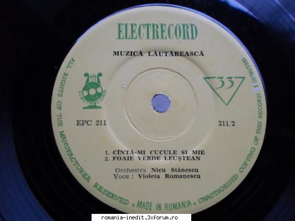 Discuri vinil cu muzica populara - Raritati - Violeta Romanescu - Muzica populara romaneasca - Romanian folk