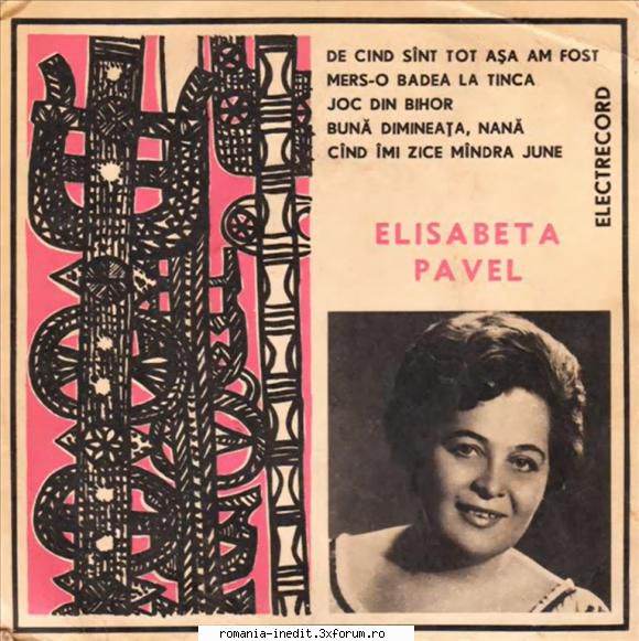 Discuri vinil cu muzica populara - Raritati - Elisabeta Pavel Ele - Muzica populara romaneasca - Romanian folk