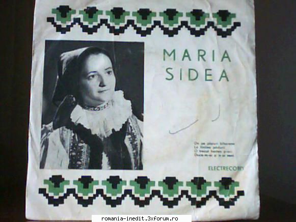 Discuri vinil cu muzica populara - Raritati - Maria Sidea - Primu - Muzica populara romaneasca - Romanian folk