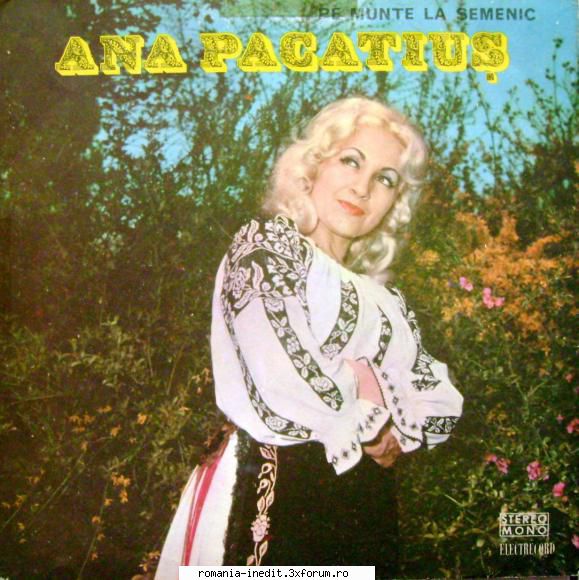 Discuri vinil cu muzica populara - Raritati - Ana Pacatius - Pe m - Muzica populara romaneasca - Romanian folk