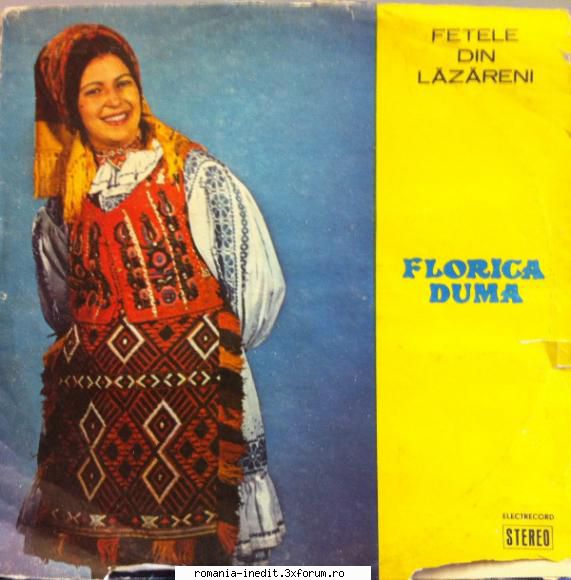 Discuri vinil cu muzica populara - Raritati - Florica Duma ‎ - Muzica populara romaneasca - Romanian folk