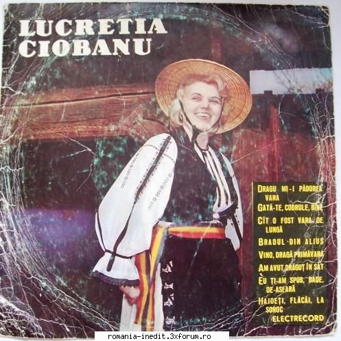 Discuri vinil cu muzica populara - Raritati - Lucretia Ciobanu -L - Muzica populara romaneasca - Romanian folk