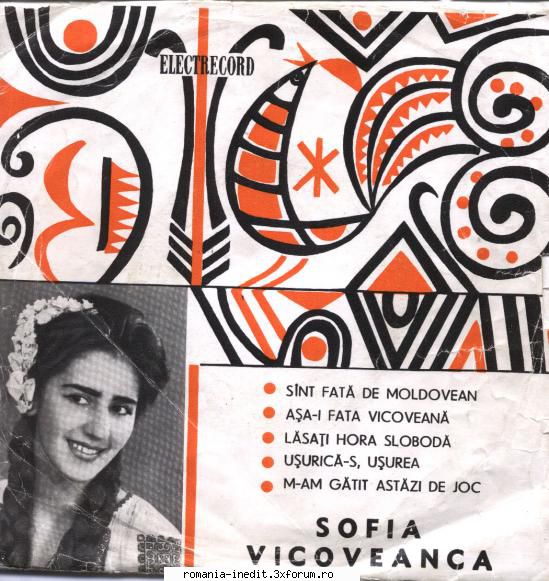 Discuri vinil cu muzica populara - Raritati - Sofia Vicoveanca - Muzica populara romaneasca - Romanian folk