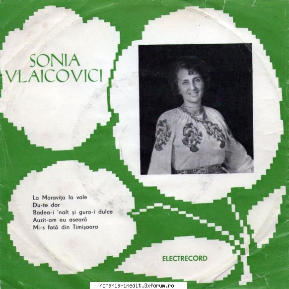 Discuri vinil cu muzica populara - Raritati - Sonia Vlaicovici - Muzica populara romaneasca - Romanian folk