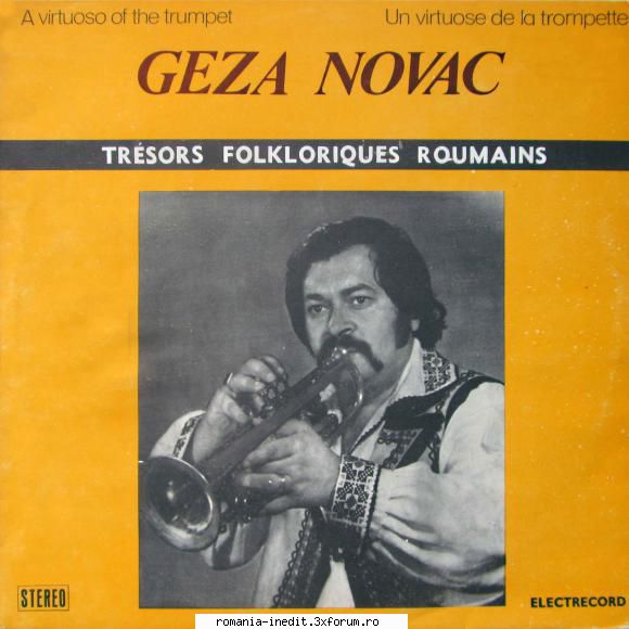 Discuri vinil cu muzica populara - Raritati - Geza Novac ST-EPE 0 - Muzica populara romaneasca - Romanian folk