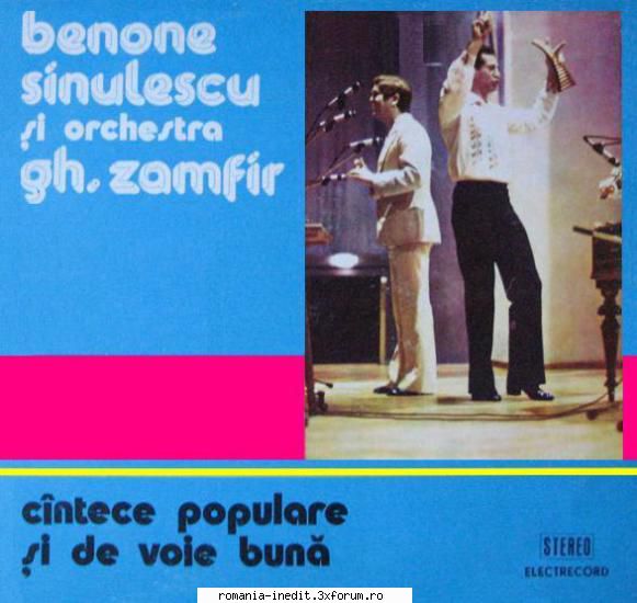 Discuri vinil cu muzica populara - Raritati - BENONE SINULESCU SI - Muzica populara romaneasca - Romanian folk