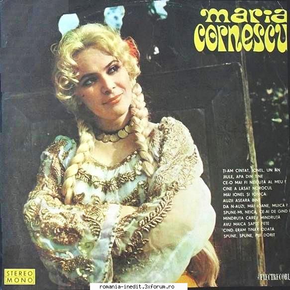 Discuri vinil cu muzica populara - Raritati - MARIA CORNESCU STM - Muzica populara romaneasca - Romanian folk