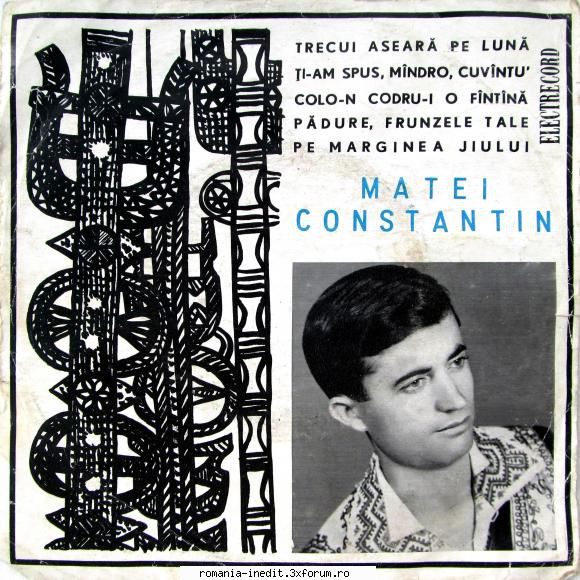 Discuri vinil cu muzica populara - Raritati - Matei Constantin EP - Muzica populara romaneasca - Romanian folk