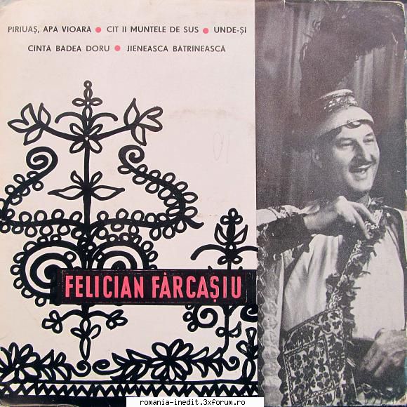 Discuri vinil cu muzica populara - Raritati - Felician Farcasu EP - Muzica populara romaneasca - Romanian folk