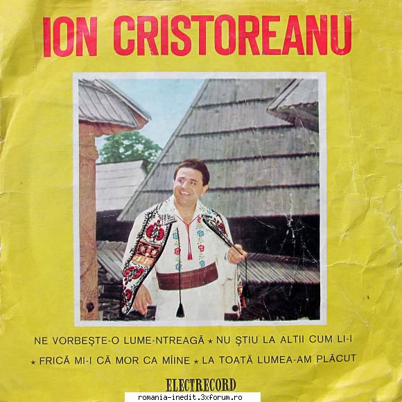 Discuri vinil cu muzica populara - Raritati - Ion Cristoreanu EPC - Muzica populara romaneasca - Romanian folk