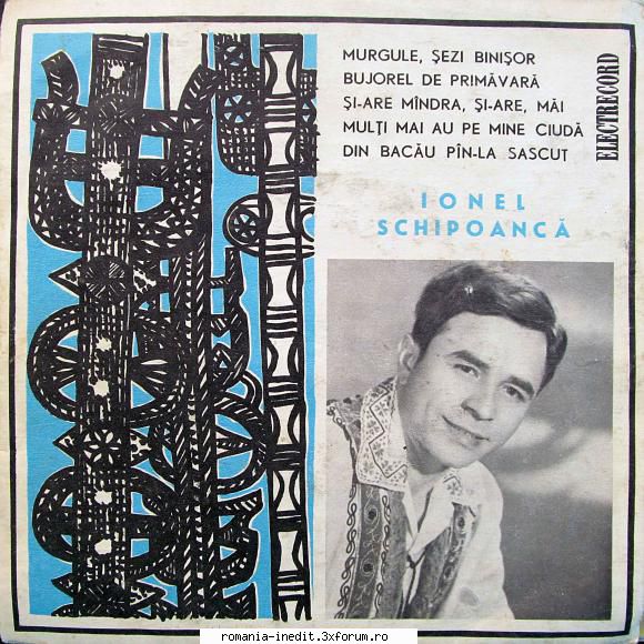 Discuri vinil cu muzica populara - Raritati - Ionel Schipoanca EP - Muzica populara romaneasca - Romanian folk