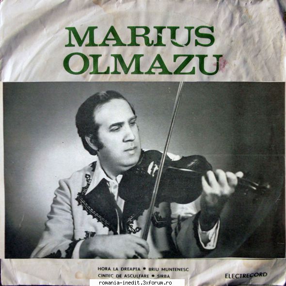 Discuri vinil cu muzica populara - Raritati - Marius Olmazu 45 EP - Muzica populara romaneasca - Romanian folk