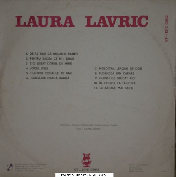 Discuri vinil cu muzica populara - Raritati - faneviteza - Muzica populara romaneasca - Romanian folk