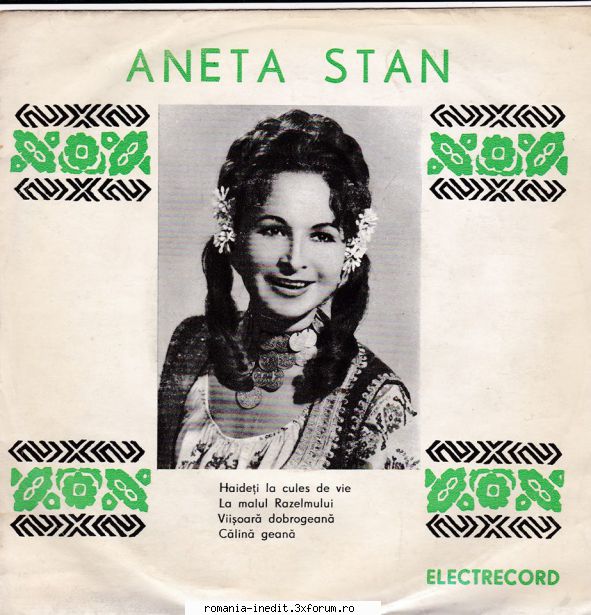 Discuri vinil cu muzica populara - Raritati - Aneta Stan 45-EPC 1 - Muzica populara romaneasca - Romanian folk