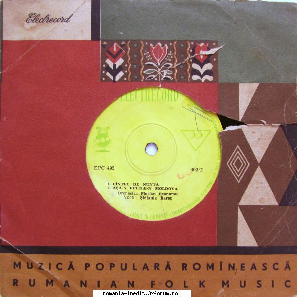 Discuri vinil cu muzica populara - Raritati - Ștefania Rare& - Muzica populara romaneasca - Romanian folk