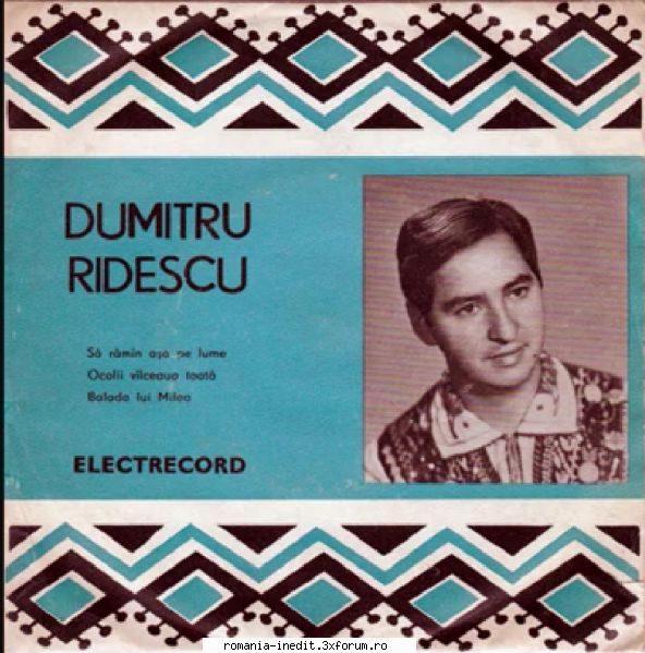 Discuri vinil cu muzica populara - Raritati - Dumitru Ridescu - ( - Muzica populara romaneasca - Romanian folk