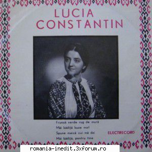 Discuri vinil cu muzica populara - Raritati - Lucia Constantin - Muzica populara romaneasca - Romanian folk