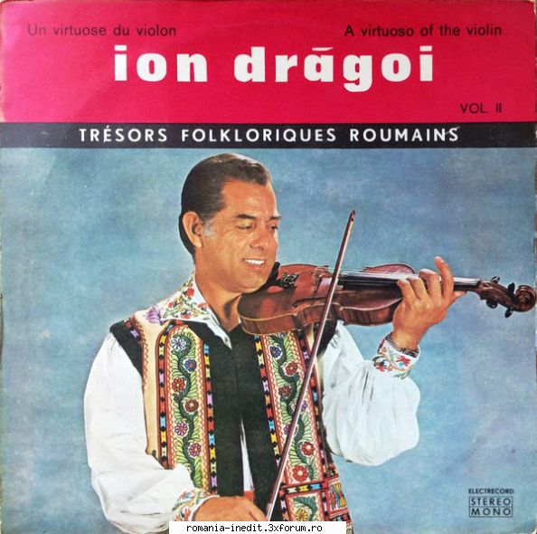 Discuri vinil cu muzica populara - Raritati - Ion Dragoi, Vioara - Muzica populara romaneasca - Romanian folk