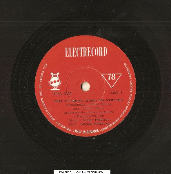 Discuri vinil cu muzica populara - Raritati - Angela Moldovan - E - Muzica populara romaneasca - Romanian folk