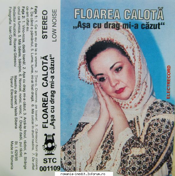 Discuri vinil cu muzica populara - Raritati - Floarea Calotă - Muzica populara romaneasca - Romanian folk