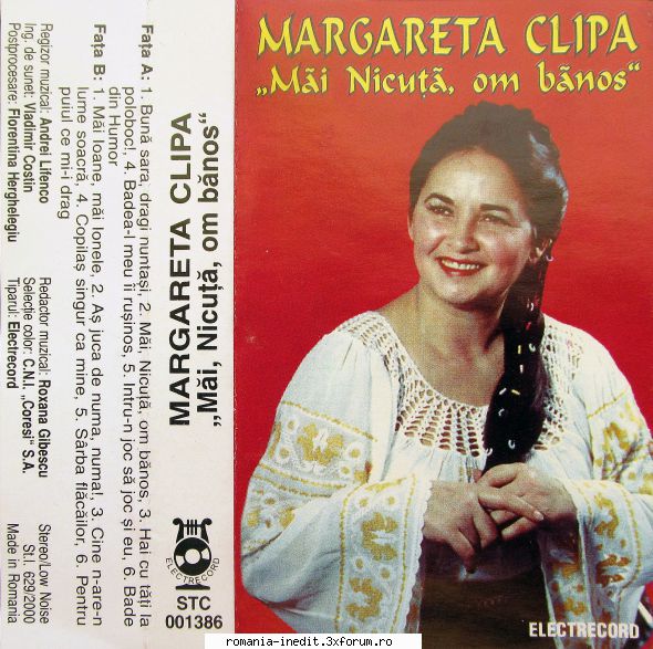 Discuri vinil cu muzica populara - Raritati - Margareta Clipa  - Muzica populara romaneasca - Romanian folk