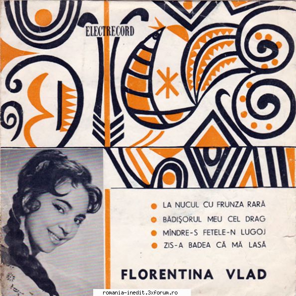 Discuri vinil cu muzica populara - Raritati - Florentina Vlad - L - Muzica populara romaneasca - Romanian folk