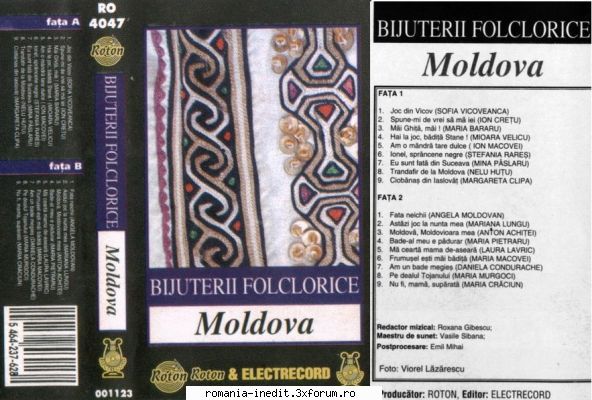 Discuri vinil cu muzica populara - Raritati - Bijuterii folcloric - Muzica populara romaneasca - Romanian folk