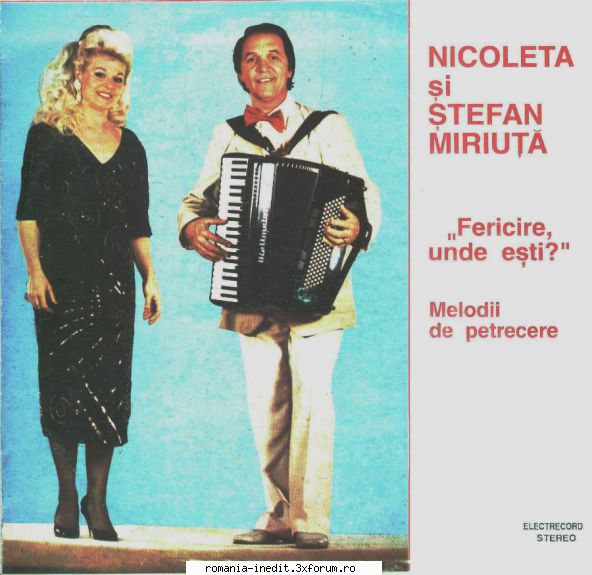 Discuri vinil cu muzica populara - Raritati - Nicoleta si Stefan - Muzica populara romaneasca - Romanian folk