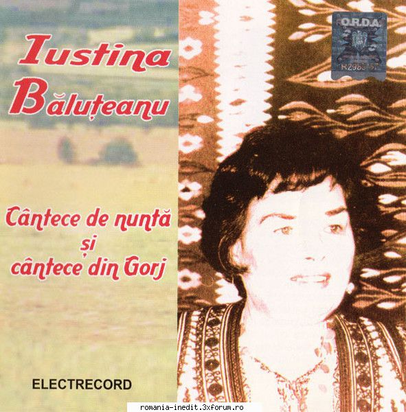 Discuri vinil cu muzica populara - Raritati - Iustina Baluteanu ( - Muzica populara romaneasca - Romanian folk