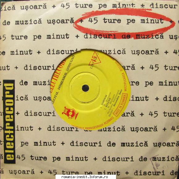 Discuri vinil cu muzica romaneasca - Raritati - Domenico Modugno - Albume MP3 romanesti - Romanian MP3 albums